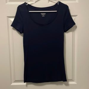 Merona Navy Scoop Neck Tee